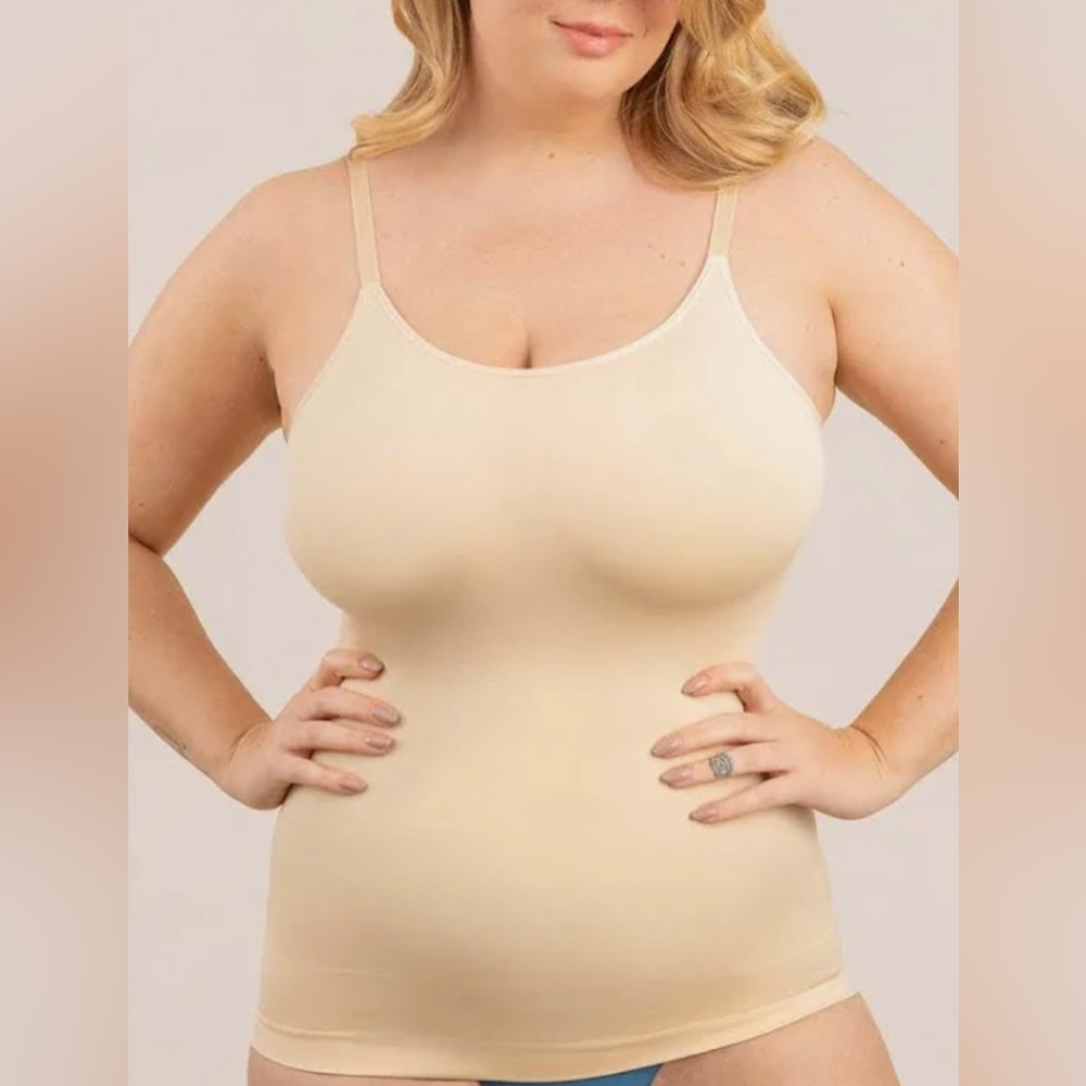 EMPETUA by SHAPERMINT Essentials Scoop Neck Cami- Nude- Large- NWT
